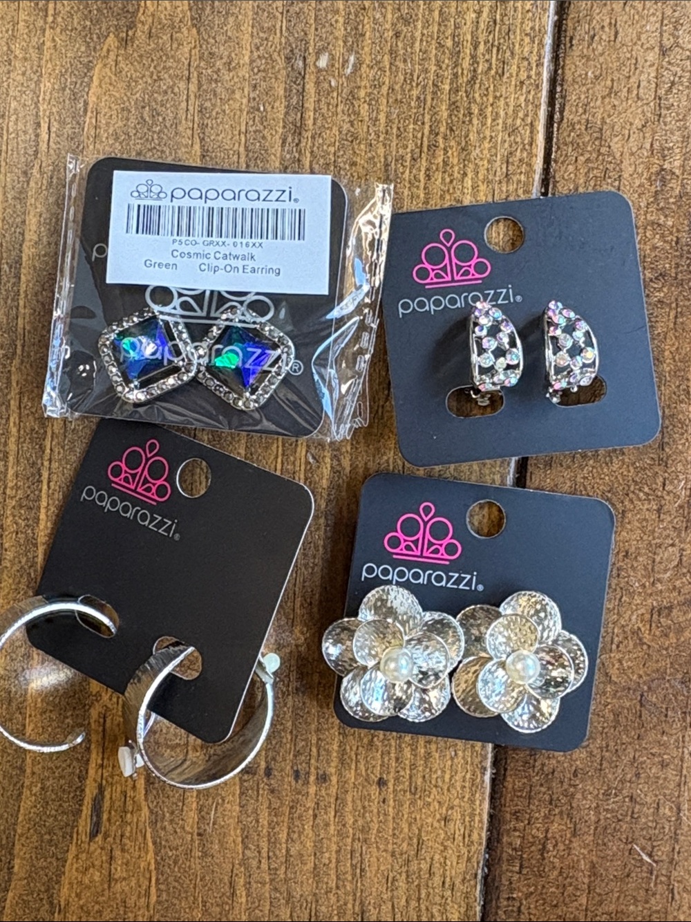 Paparazzi clip-on earring lot